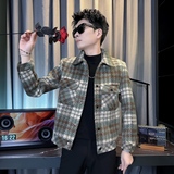 312A-S59-P130控170秋冬季呢子韩版男装夹克潮流高级秋冬上衣C，男装夹克，星座312A