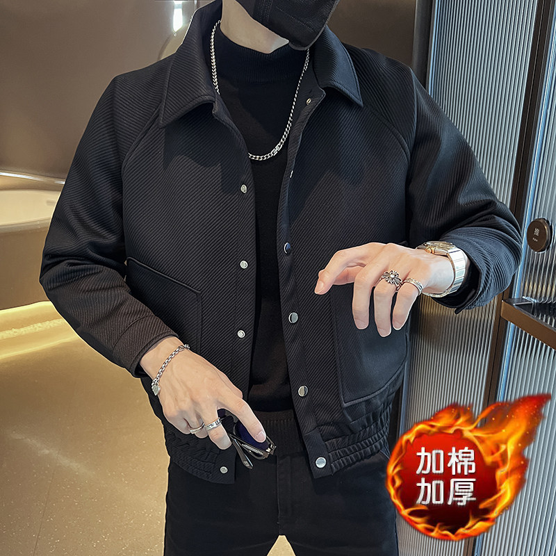 312A-2296-8P130控175秋冬社会小伙夹克外套加棉加厚韩版上衣Q,男装夹克,星座312A