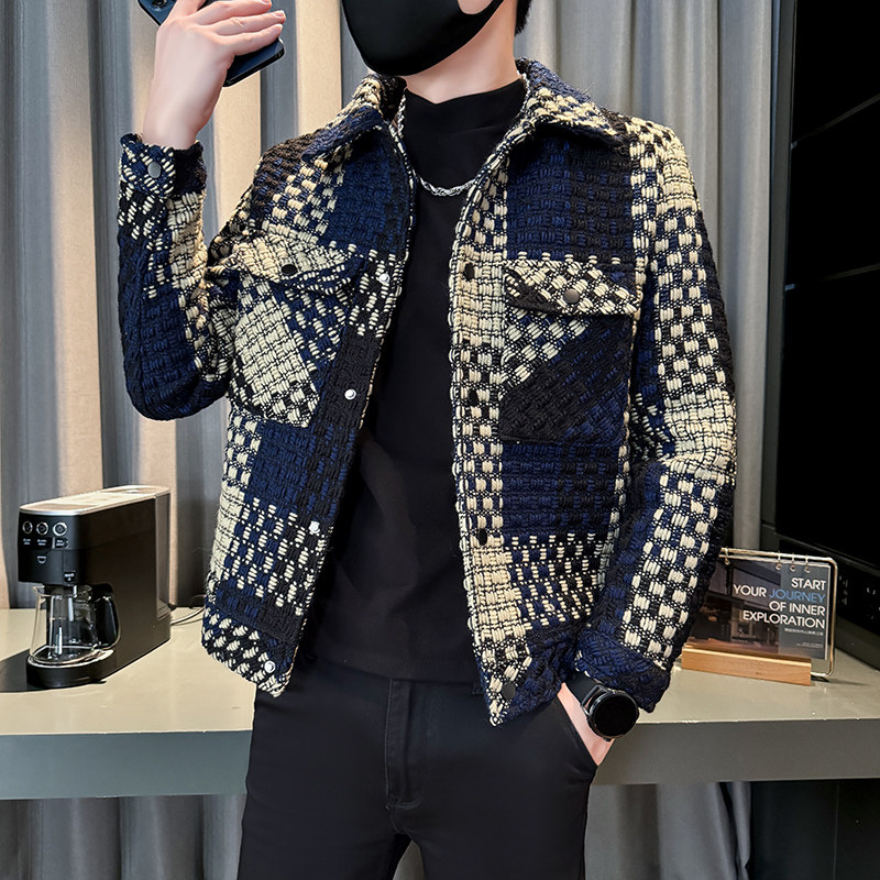 312A-9915-P130控170秋冬季呢子韩版男装夹克潮流高级秋冬上衣D,男装夹克,星座312A