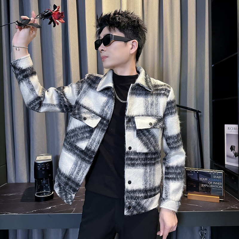 312A-S52-P130控170秋冬季呢子韩版男装夹克潮流高级秋冬上衣A,男装夹克,星座312A