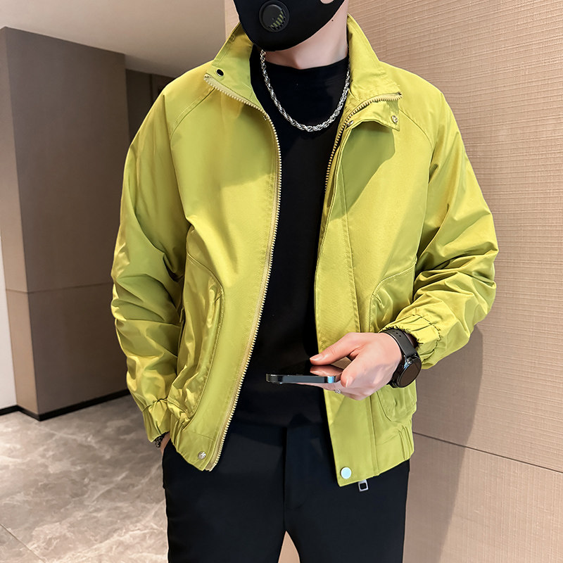 312A-2818-P100 控138 秋季新款社会小伙夹克外套男潮流韩版上衣A图片