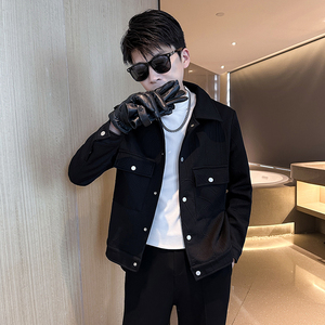 312A-9901-P120 控165 秋季新款社会小伙夹克外套男潮流韩版上衣B图片