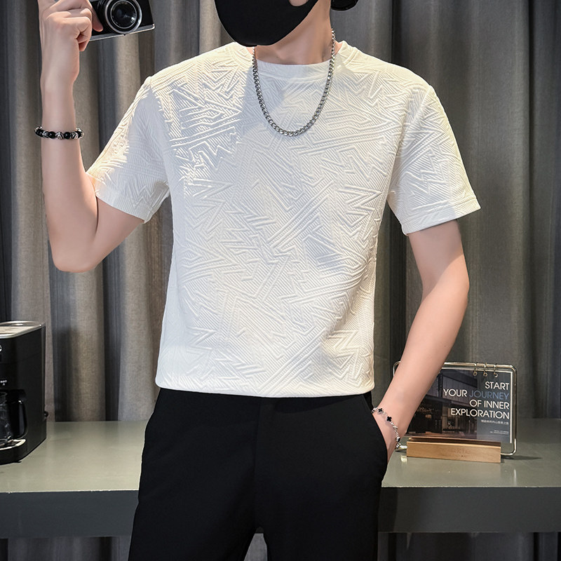 T58-P45控68新款社会小伙短袖T恤宽松潮流男士半袖衬衫体恤A,男装T恤,星座312A