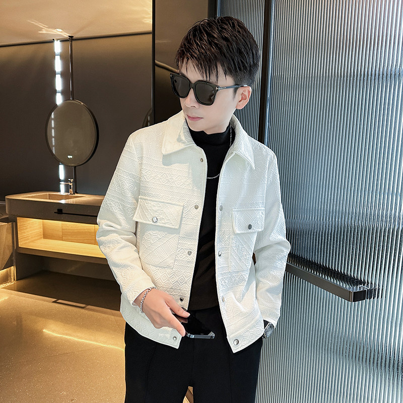 312A-2381-P120 控165 秋季新款社会小伙夹克外套男潮流韩版上衣B图片