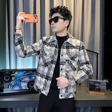 312A-S62-P130控170秋冬季呢子韩版男装夹克潮流高级秋冬上衣A，男装夹克，星座312A