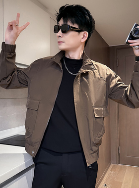 312A-J522-P98 控138 秋季新款社会小伙夹克外套男潮流韩版上衣B