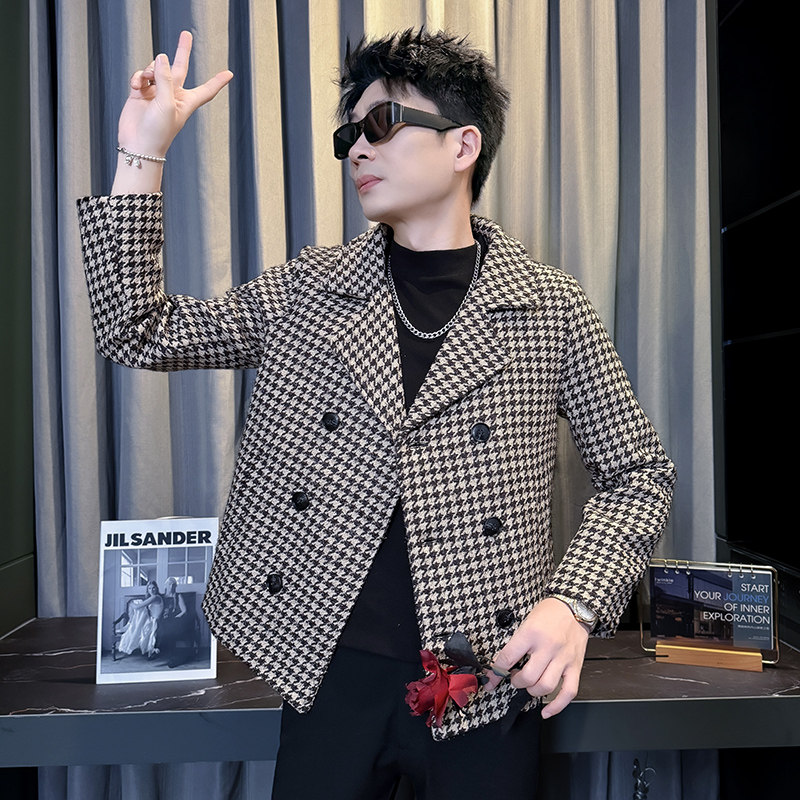 312A-S55-P130控170秋冬季呢子韩版男装夹克潮流高级秋冬上衣D,男装夹克,星座312A