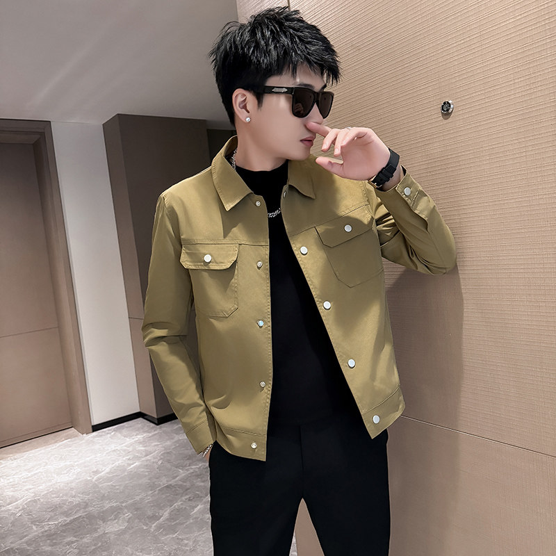 312A-9911-P100 控138 秋季新款社会小伙夹克外套男潮流韩版上衣A图片