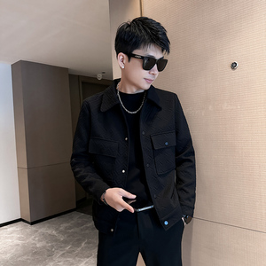 312A-2821-P120 控165 秋季新款社会小伙夹克外套男潮流韩版上衣C图片