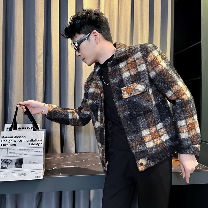 312A-S51-P130 控170 秋冬季呢子韩版男装夹克潮流高级秋冬上衣A图片