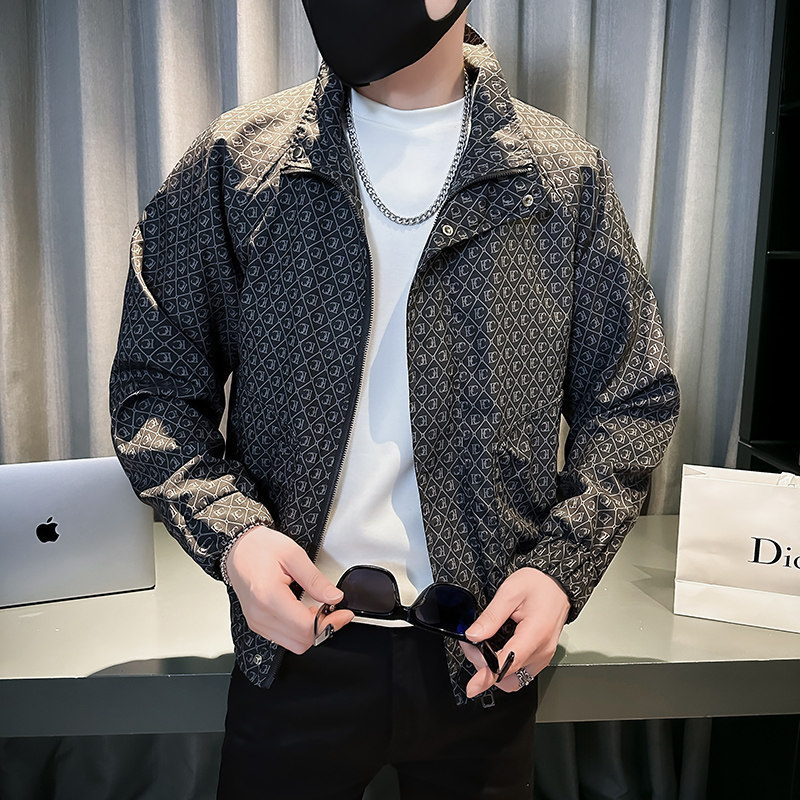 312A-2801-P98 控138 春季新款社会小伙夹克外套男潮流韩版上衣A图片