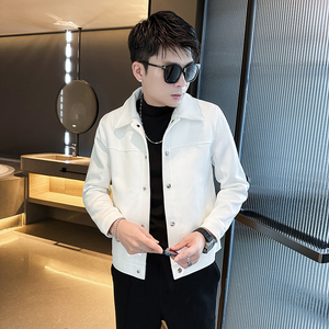 312A-2375-P120 控169 秋季新款社会小伙夹克外套男潮流韩版上衣A图片