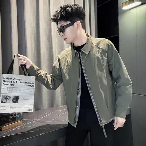 312A-J613-P108 控155 秋季新款社会小伙夹克外套男潮流韩版上衣A