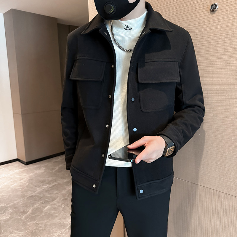 312A-2112-P130控170秋冬季呢子韩版男装夹克潮流高级秋冬上衣A,男装夹克,星座312A