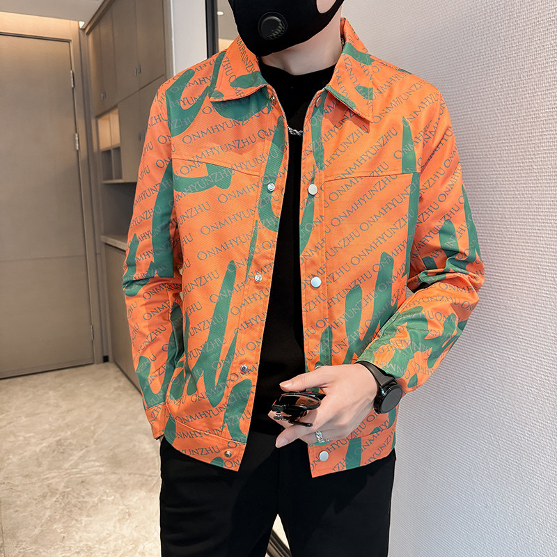 312A-2819-P100 控138 秋季新款社会小伙夹克外套男潮流韩版上衣A图片