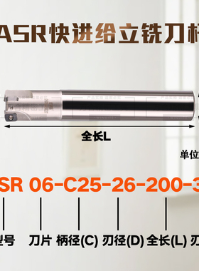 ASR06数控立铣刀杆 快速进给铣刀杆EPNW0603配套刀片开粗铣刀片i.