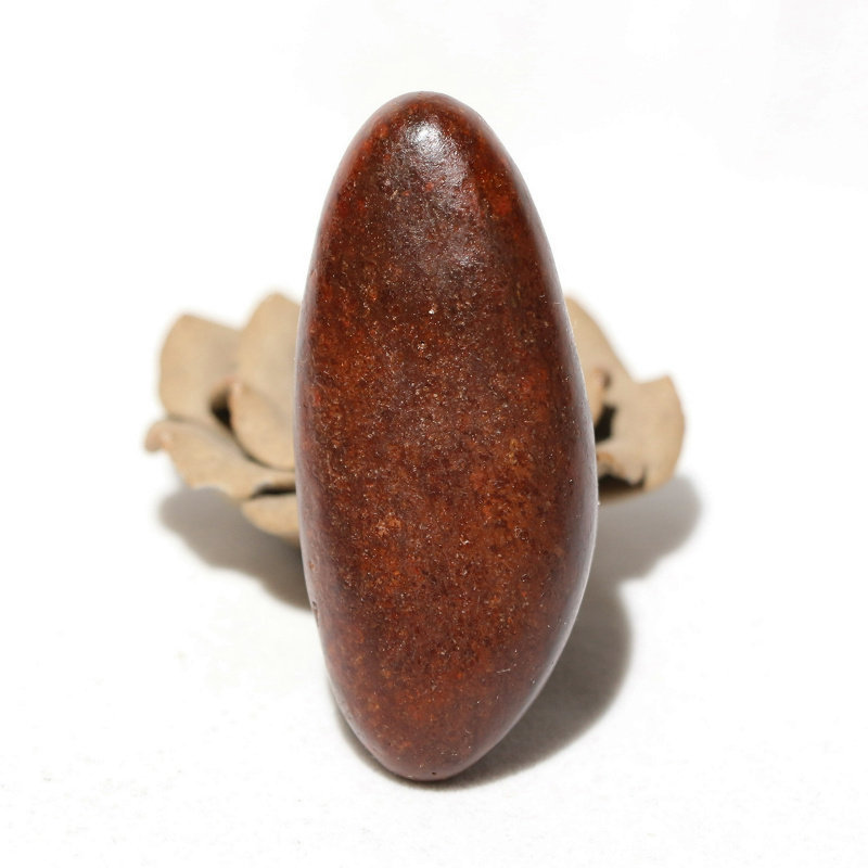 油润67.37克红沁红玉把件手玩料和田玉籽料原石原料独籽