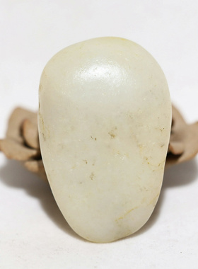 新疆和田玉籽料原石原料◆46.6克白玉◆天然真皮籽玉◆