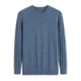 Áo len cashmere nam dày đan đan giản dị kinh doanh mặc Dad lỏng dài tay áo len màu rắn - Áo len Cashmere áo sơ mi nam 