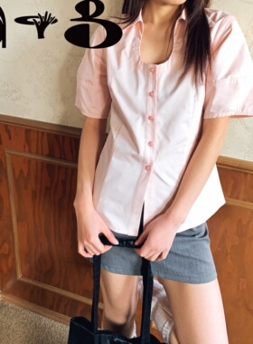 ALLGOODGOODS nin vol.1|复古70年代U型领翻领衬衫挺括修身上衣女