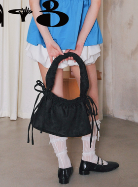 ALLGOODGOODS nin暗黑芭蕾重工立体提花暗纹褶皱Hobo腋下包单肩包