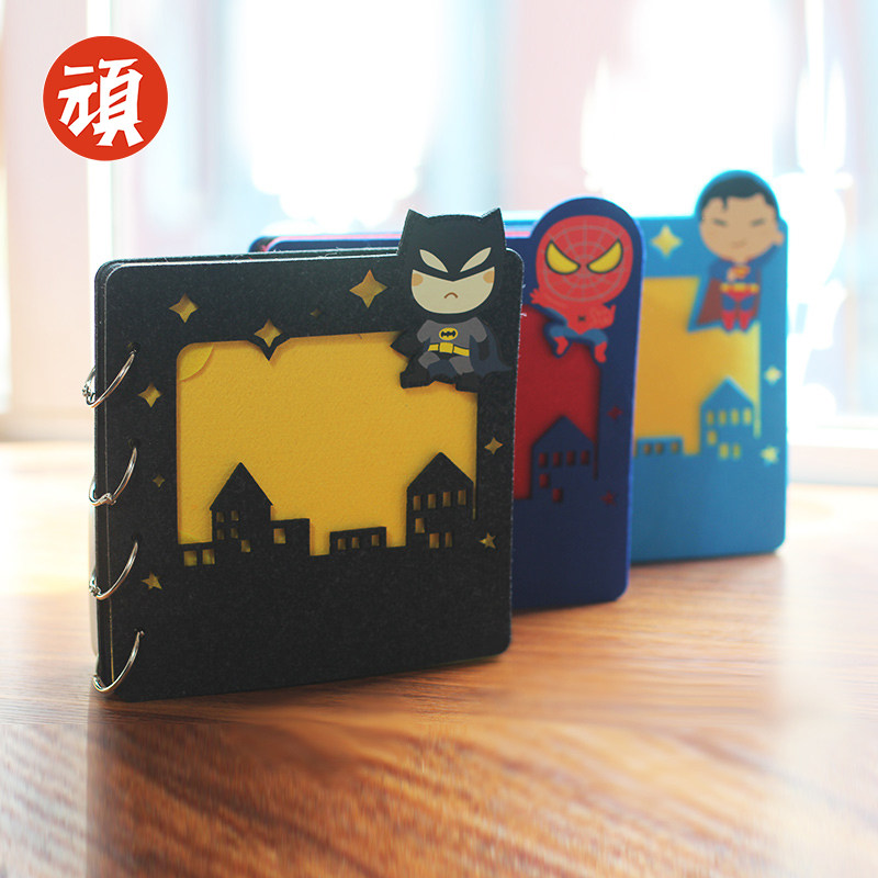 顽创意生 超级的英雄拍立得宝宝成长纪念册制作复仇er联盟照片相簿儿童礼物影集定制批发8寸粘贴diy手工相册