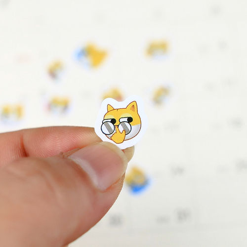 Emoji狗头贴纸可爱搞怪手机装饰