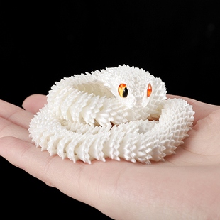 3d打印蝰蛇玩具模型夜光全身关节可动仿真动物儿童玩具造景摆件