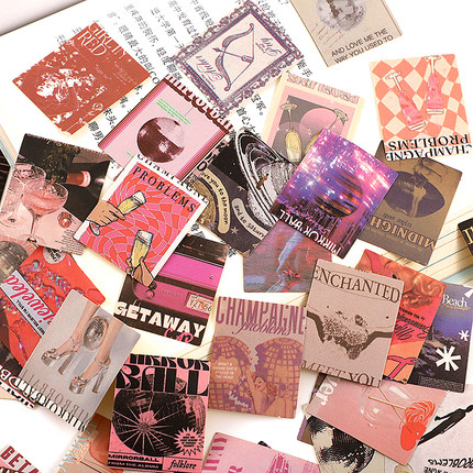 复古欧式ins风贴纸笔记本电脑吉他滑板行李箱头盔装饰手账贴画