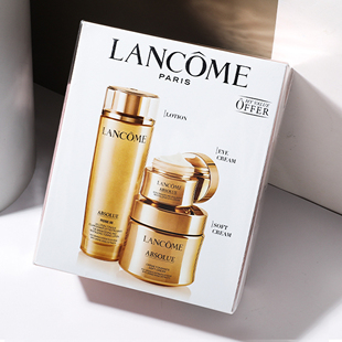 菁纯水 面霜 三件套护肤礼盒抗皱修复 Lancome兰蔻菁纯套装 眼霜