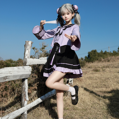 新中式长袖原创国风水手服