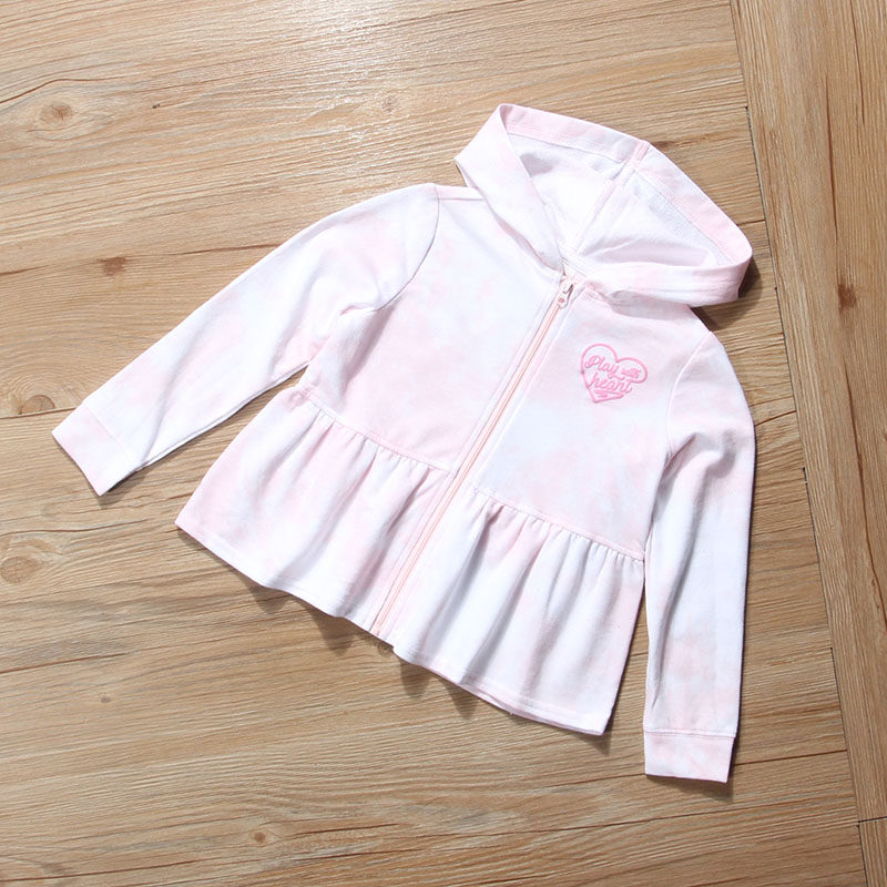 推荐女童装拉链开衫装外套女孩上衣纯棉毛圈流行春秋儿童运动百搭