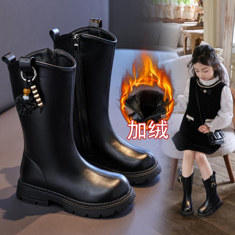 中大童保暖长筒靴女童时尚公主靴