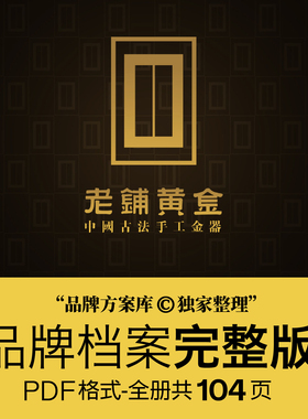 老铺黄金品牌档案原创整理 品牌方案库独家出品 黄金饰品行业素材
