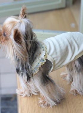 宠物狗狗衣服秋季薄款棉柔泰迪小型犬约克夏马尔济斯保暖透气背心