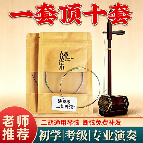 一套顶十套专业级二胡弦不易断