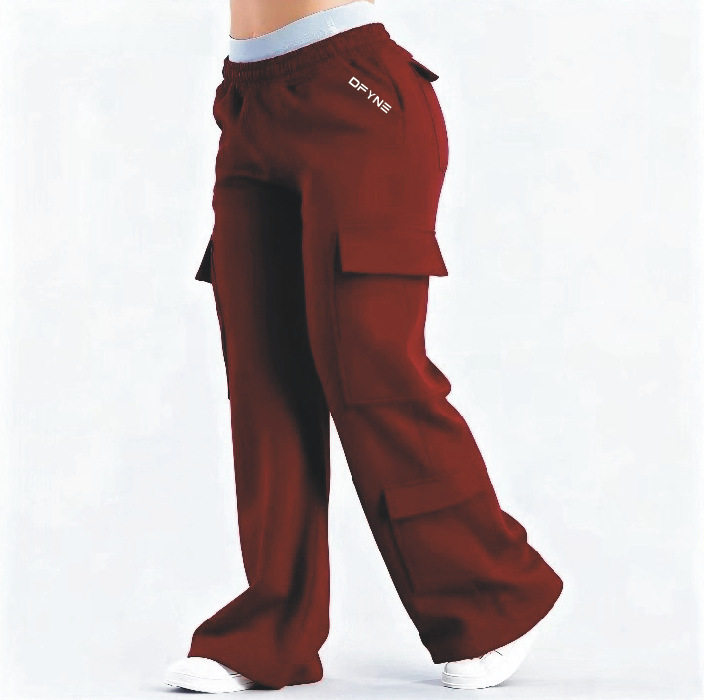 DFYNE卫裤欧美跨境时尚棉休闲口袋气质通勤风潮流宽松直筒裤,女装/女士精品,卫裤,淘宝优惠券,粉丝福利购,淘宝优惠卷