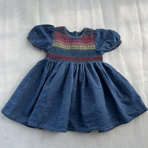 元 英国 Stell* 宝宝薄款牛仔连衣裙夏季纯棉婴儿夏装女童上衣