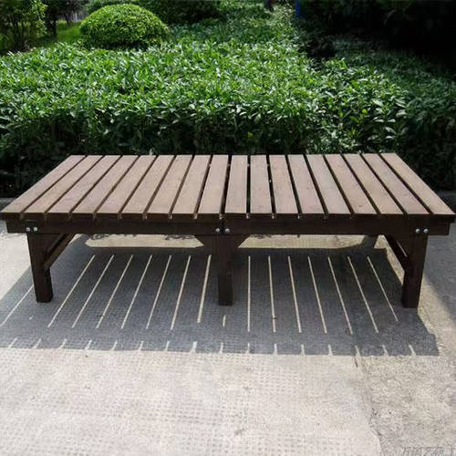 特价日式防腐实木花园桌子拆装