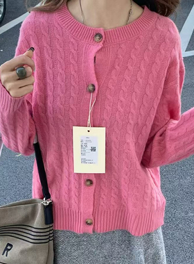 CoMo 新款全羊毛百搭时尚爆款舒适设计感日常通勤甜美开衫5089