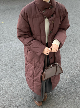 CoMo 加厚立领羽绒服女2025年冬季新款保暖时尚百搭长款外套2650