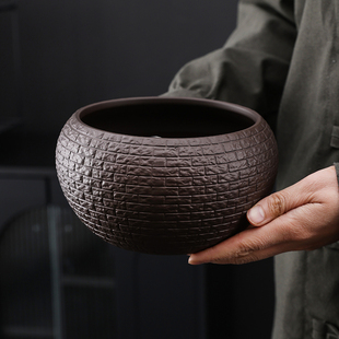 茶洗家用紫砂茶渣缸大号功夫茶道配件陶瓷废水茶缸杯洗茶水烟灰缸