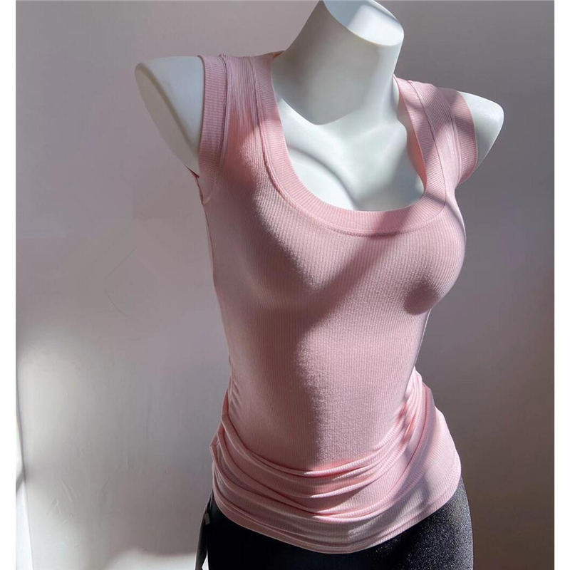 2026新四季款韩式大U领无袖背心气质性感修身肩宽吊带打底衫上衣