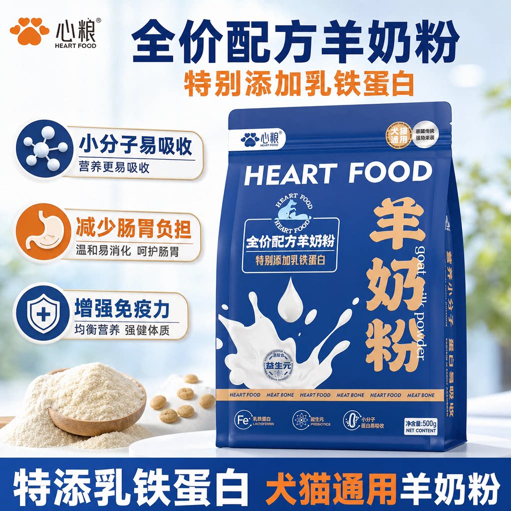 心粮羊奶粉幼猫产后哺乳期补充营养小奶猫幼犬狗狗宠物专用奶粉