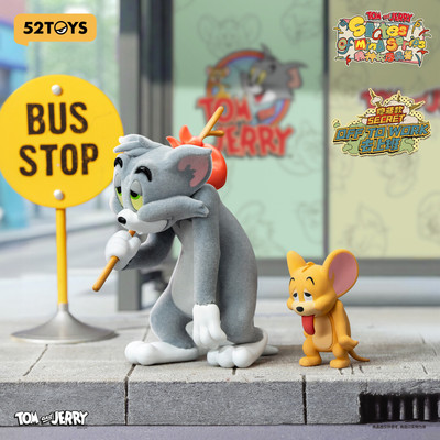 TOM and JERRY精神状态品鉴系列盲盒周边猫和老鼠联名潮玩手办