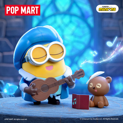 POPMART泡泡玛特小黄人BOB和TIM的睡前幻想故事系列手办盲盒摆件