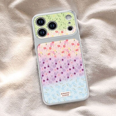Color Block Floral Convertible Shockproof Phone Case 适用 iPhone 17 16 Pro Max 15 Pro 14 13 12