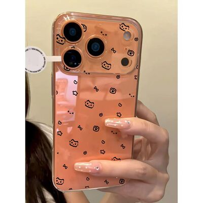 Korean-style Cat Marking适用 iPhone 17 Pro Max  14/15/16/13 Pro Transparent Cute Cartoon  Case Cover