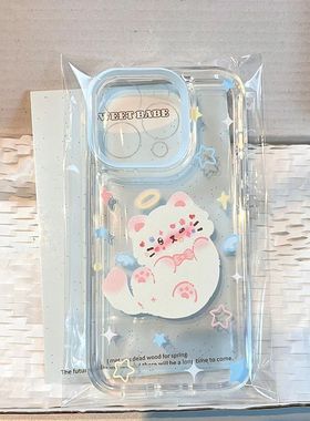 New Arrival Cute Cat Soft  Protective Cover 适用 iPhone 16/12/13/14/XS Max - Precise Button Cutouts