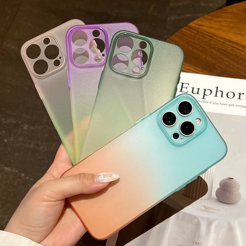 Gradient Matte Ice Feel Ultra-thin TPU Shockproof Soft Phone Case 适用 iPhone 17 Pro Max 16  15 14